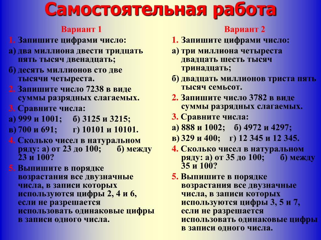 Натуральные числа самостоятельная работа. Запиши цифрами. Записать цифрами число. Запиши цифрами числа. 2 миллиона словами. Натуральные числа самостоятельная работа. Запиши цифрами. Записать цифрами число. Запиши цифрами числа.