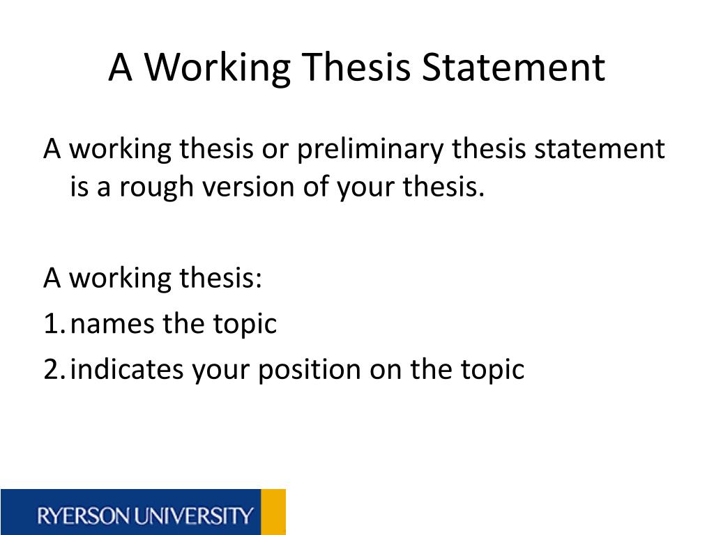 work thesis statement