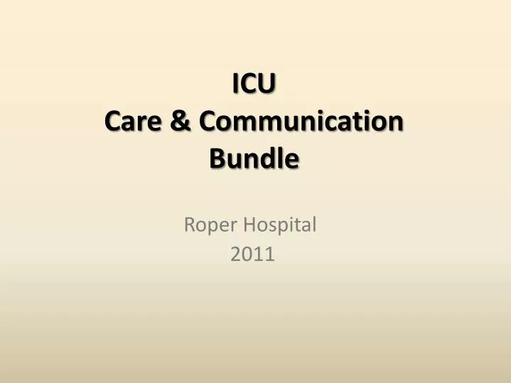 icu care communication bundle n.
