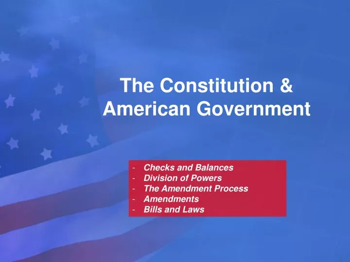 the constitution american government n.