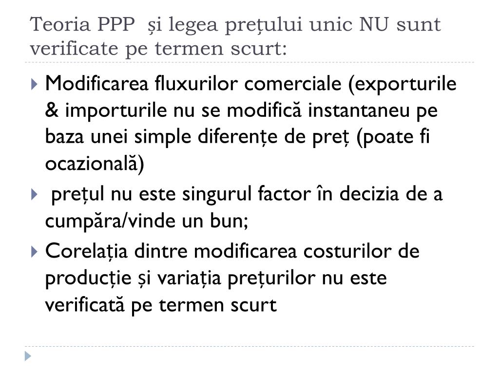 PPT Rata inflatiei, teoria paritatii puterilor de cumparare si cursul