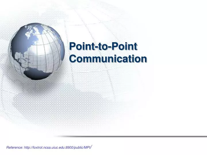 point to point communication n.