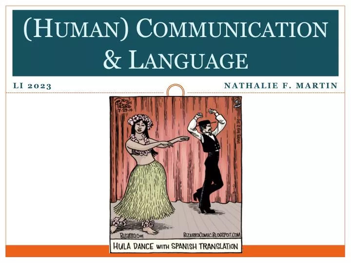 PPT (Human) Communication & Language PowerPoint Presentation ID7036387