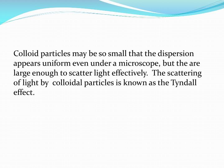 scattering of light by colloidal particles