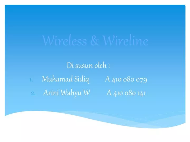 wireless wireline n.