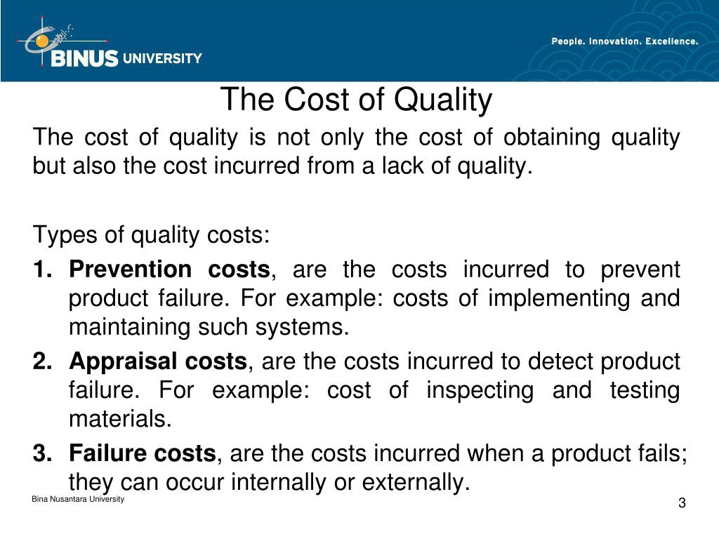 PPT Chapter 7 THE COST OF QUALITY AND ACCOUNTING FOR PRODUCTION LOSSES Learning 9, 10 F2F