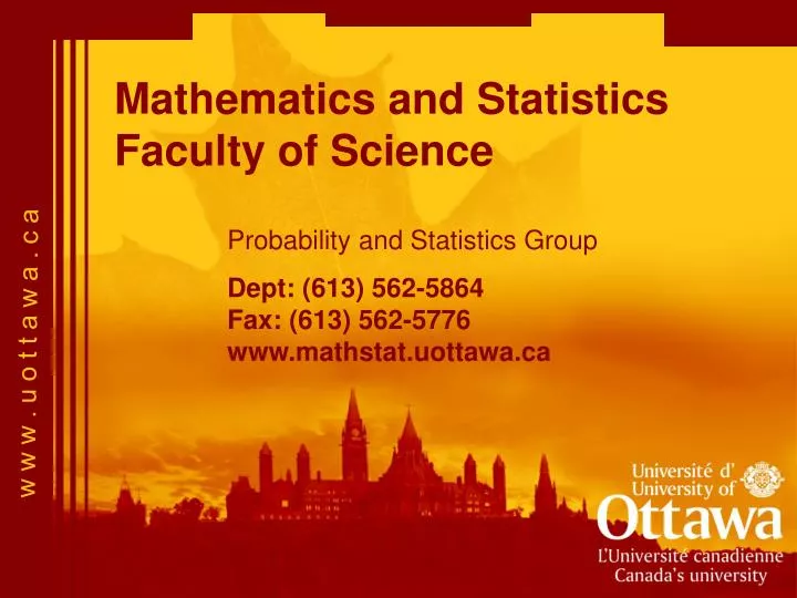 Ppt Mathematics And Statistics Faculty Of Science Powerpoint