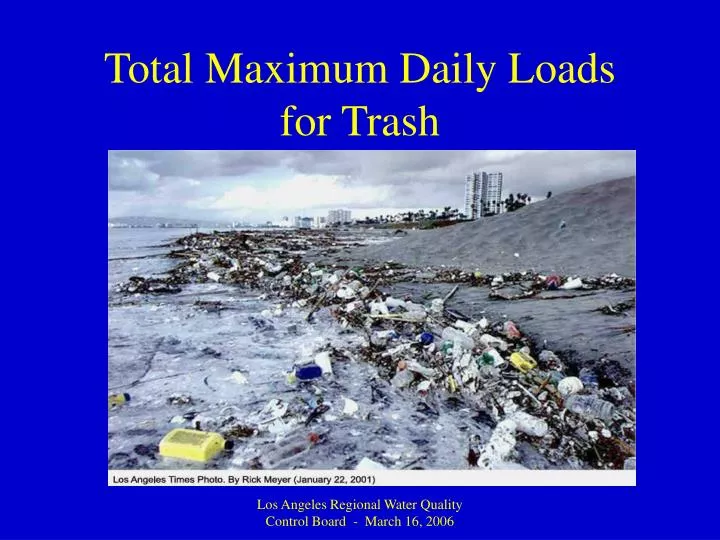 total maximum daily loads for trash n.