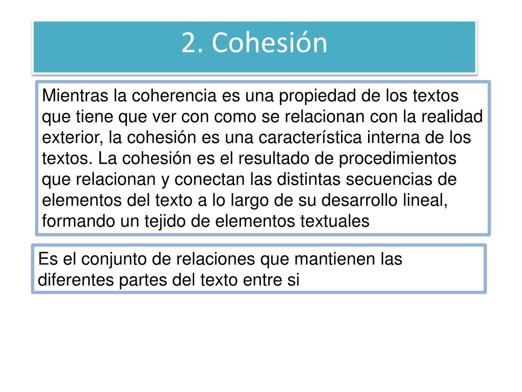 PPT - Unidad 2 comentario de textos coherencia, cohesión y adecuación