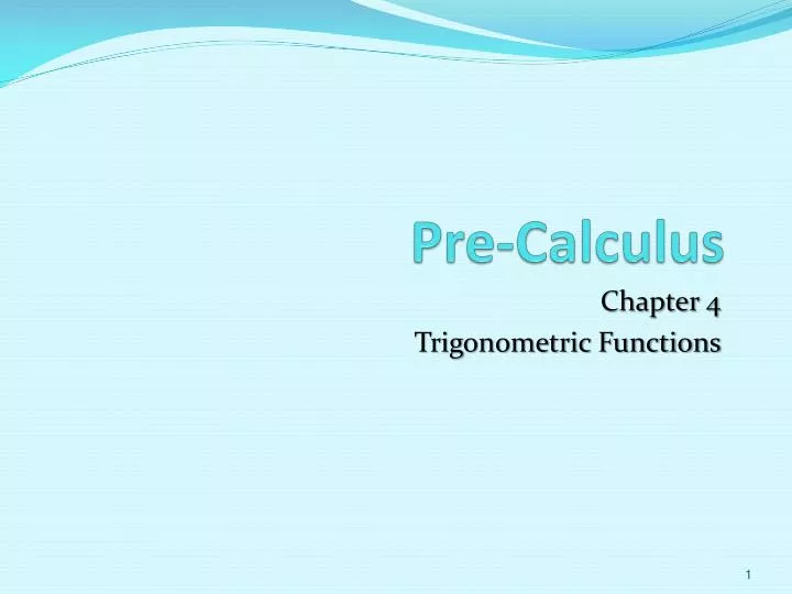 PPT - Pre-Calculus PowerPoint Presentation, free download - ID:7040118