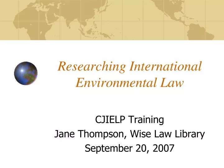 international environmental law research topics