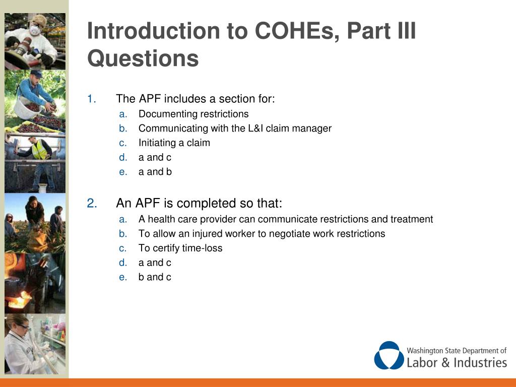 PPT - COHE Provider Orientation: Enhancing Occupational Health ...