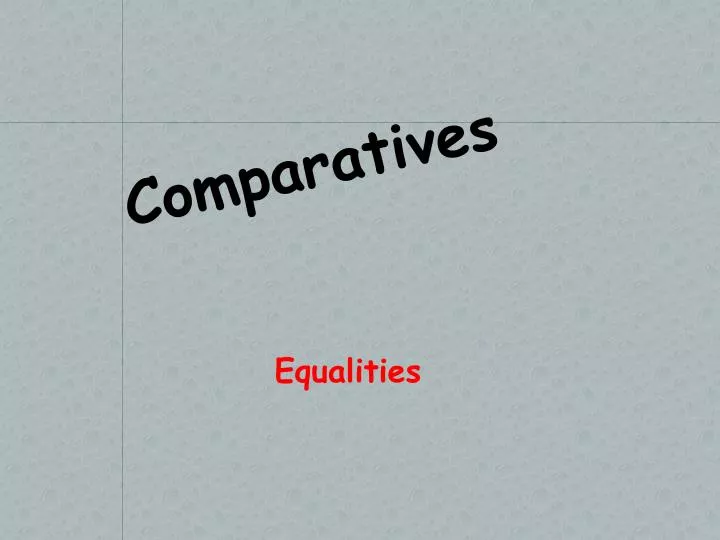 comparatives n.