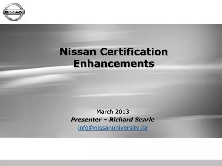 nissan certification enhancements n.