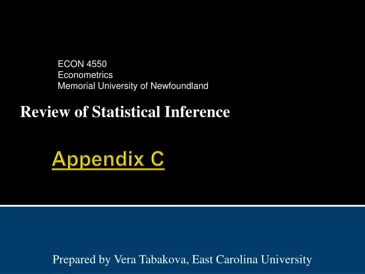 review of statistical inference n.