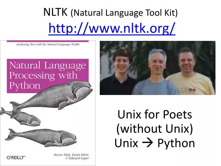 PPT - NLTK (Natural Language Tool Kit) nltk/ PowerPoint Presentation ...
