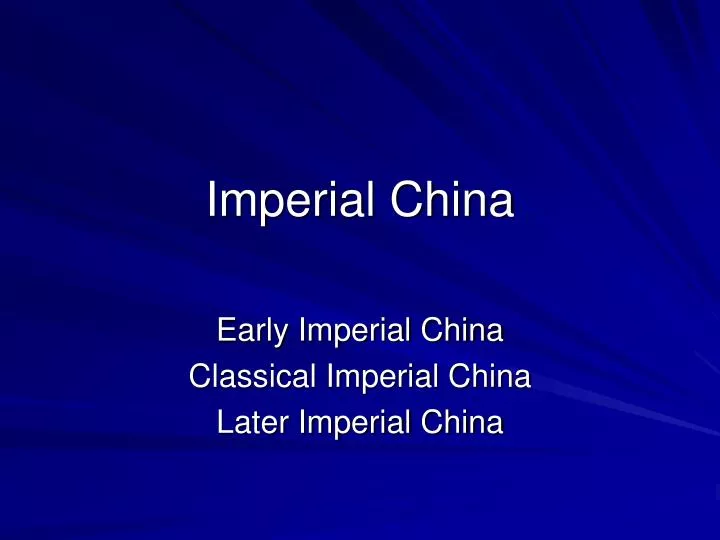 imperial china n.