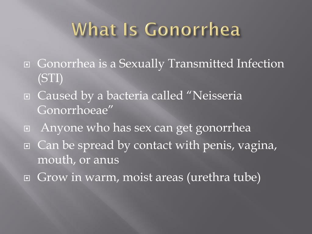 presentation of gonorrhea