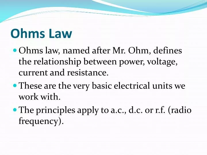 PPT - Ohms Law PowerPoint Presentation, free download - ID:7047446