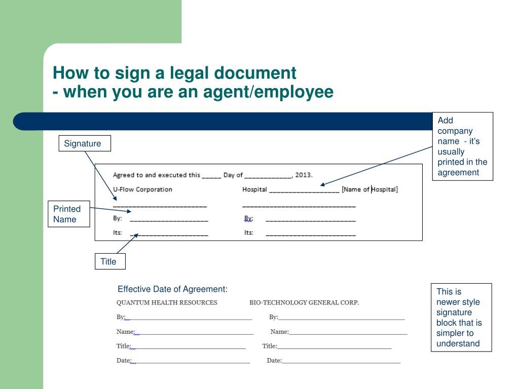 difference between sign document and place signature on document