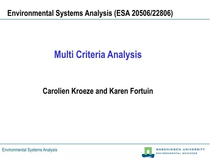 Environmental Systems Analysis with MATLAB®