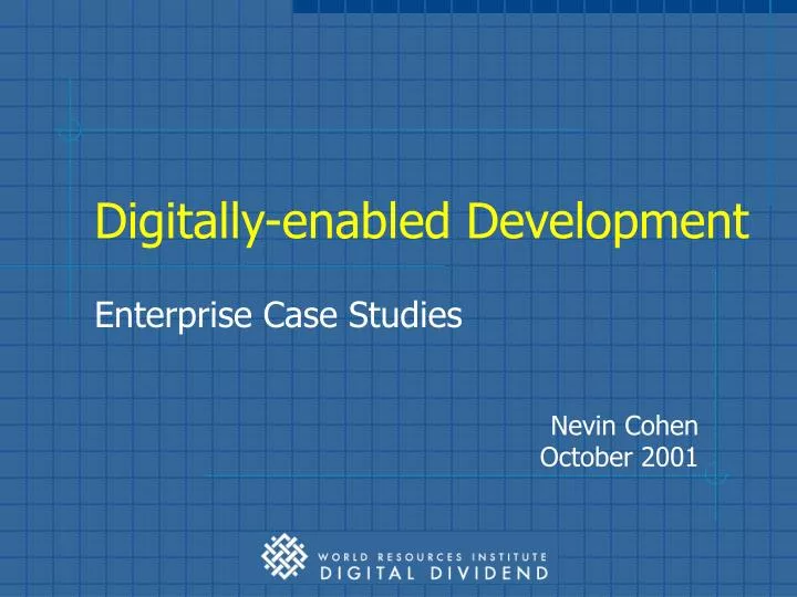 digitally enabled development n.