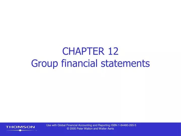 chapter 12 group financial statements n.