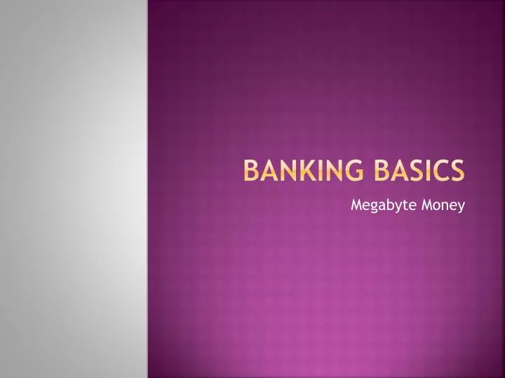 banking basics n.