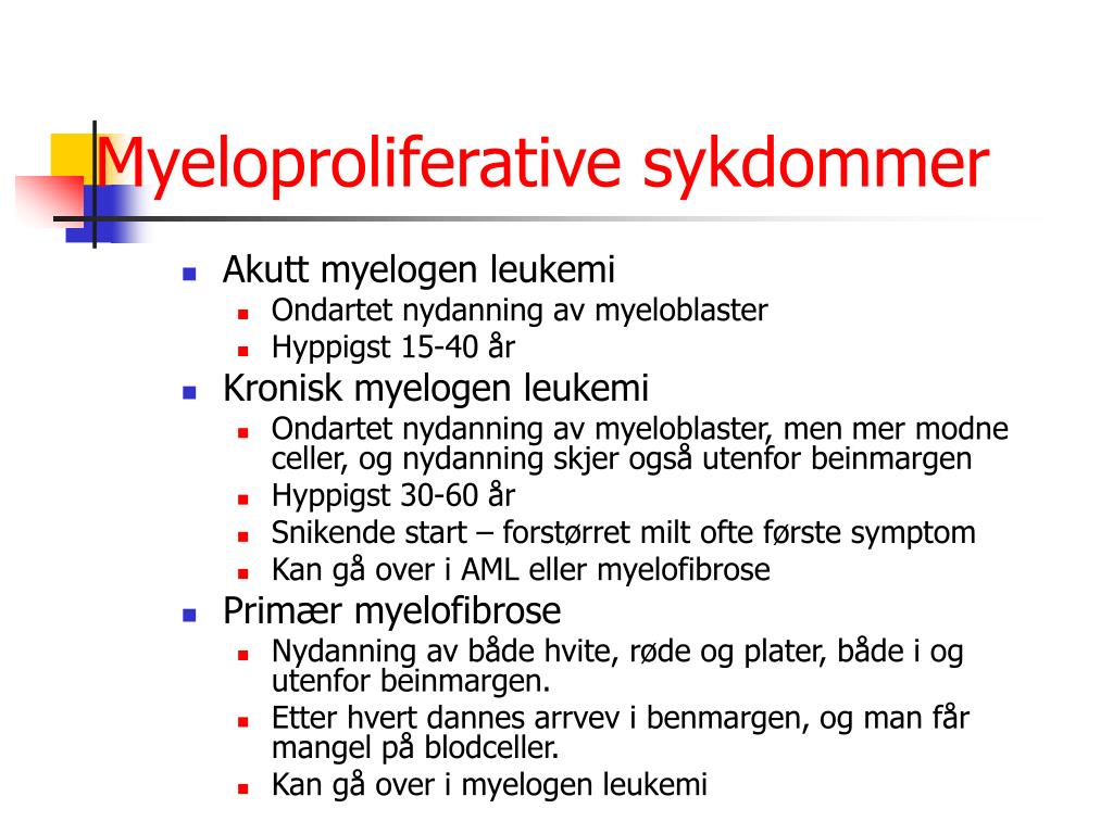 PPT - Blod- og immunologiske sykdommer PowerPoint ...