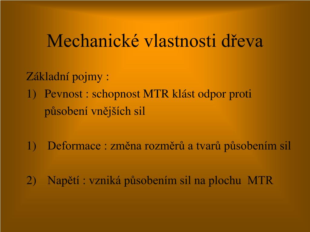 PPT - Mechanické vlastnosti dřeva PowerPoint Presentation, free download -  ID:7055603