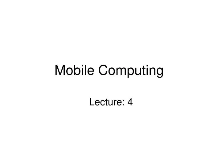 mobile computing n.