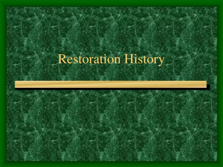 restoration history n.