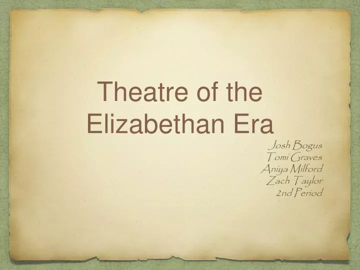 the elizabethan period the elizabethan period