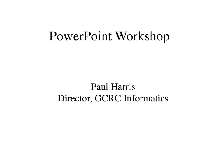 powerpoint workshop n.
