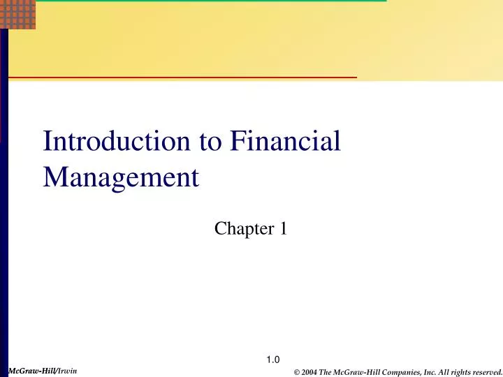 introduction to financial management research paper