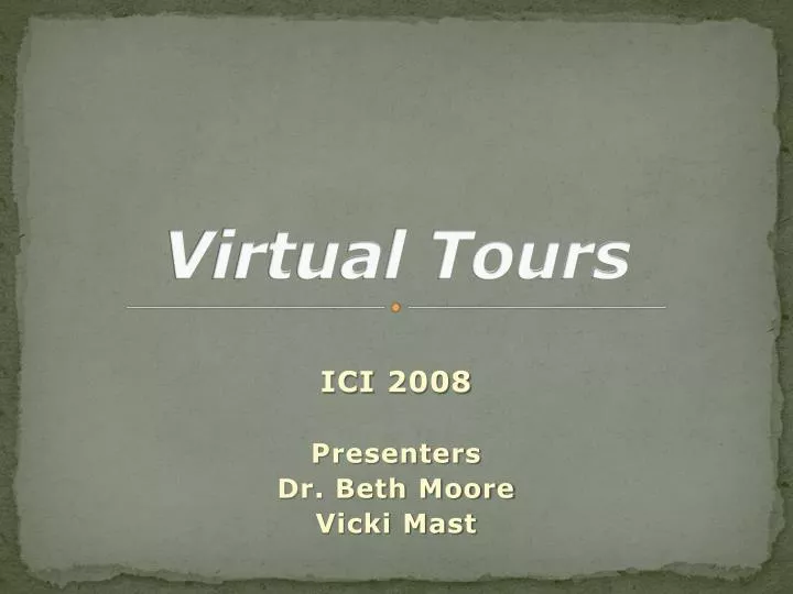 virtual tours n.