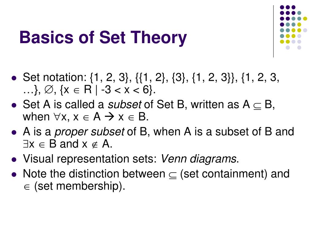PPT - Basics of Set Theory PowerPoint Presentation, free download -  ID:7060207