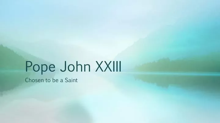 pope john xxiii n.