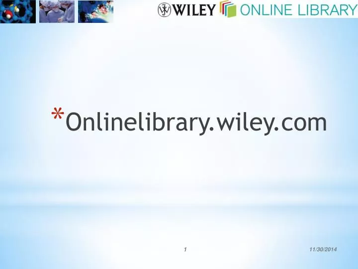 PPT - Onlinelibrary.wiley PowerPoint Presentation, Free Download - ID ...