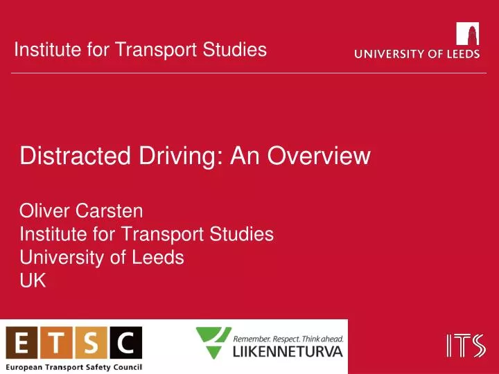 PPT Distracted Driving An O Verview PowerPoint Presentation Free 