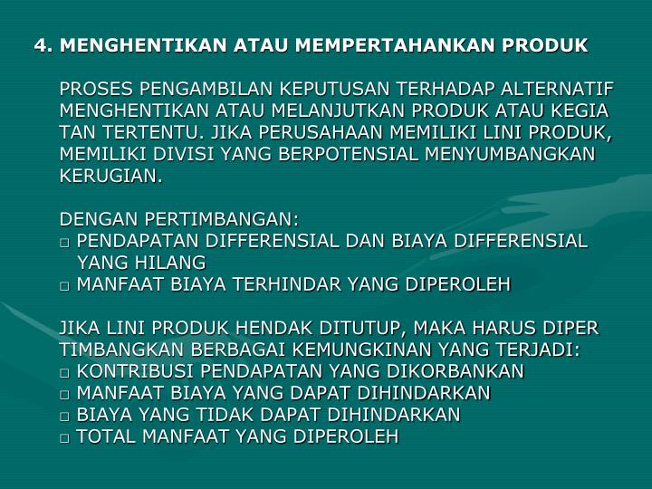 PPT - INFORMASI AKUNTANSI UNTUK KEPUTUSAN JANGKA PENDEK 