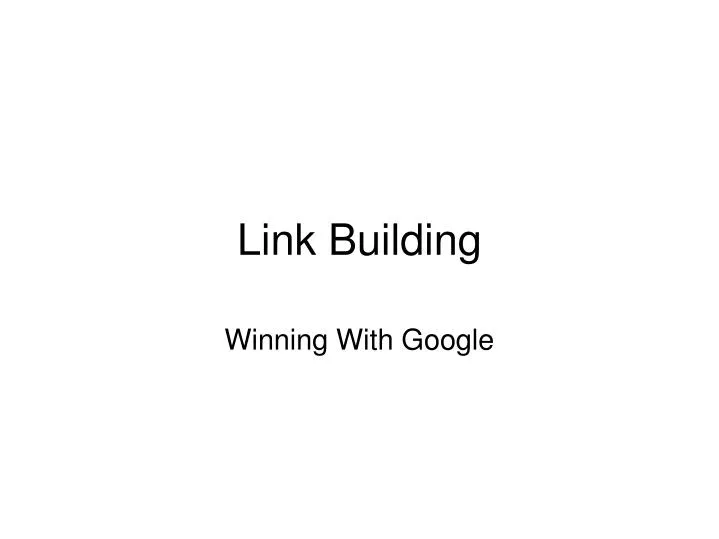 link building n.