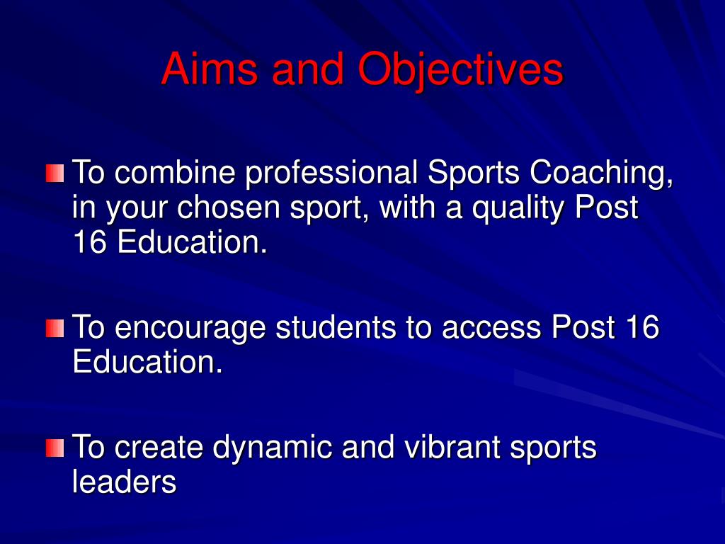 Sports Objectives PPT - Sports Academy 2009 PowerPoint Presentation, free download - ID ...