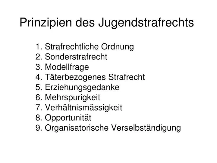 PPT - Prinzipien des Jugendstrafrechts PowerPoint Presentation, free ...