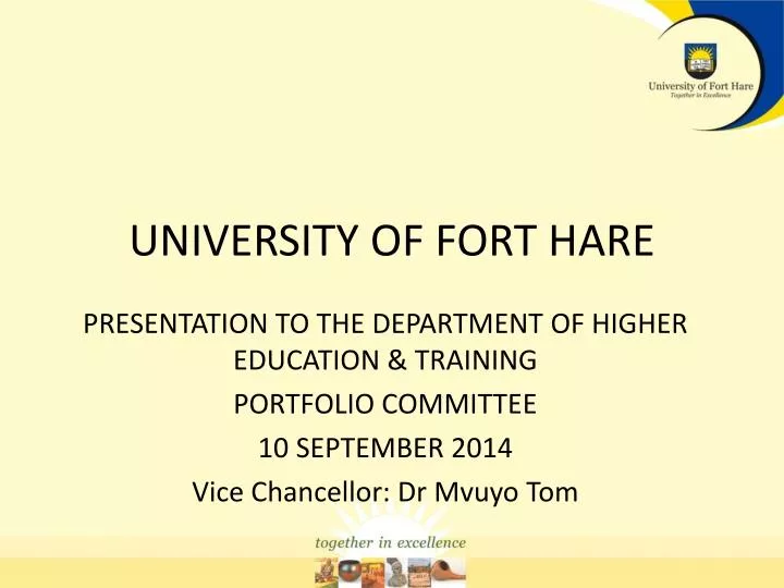 university of fort hare n.