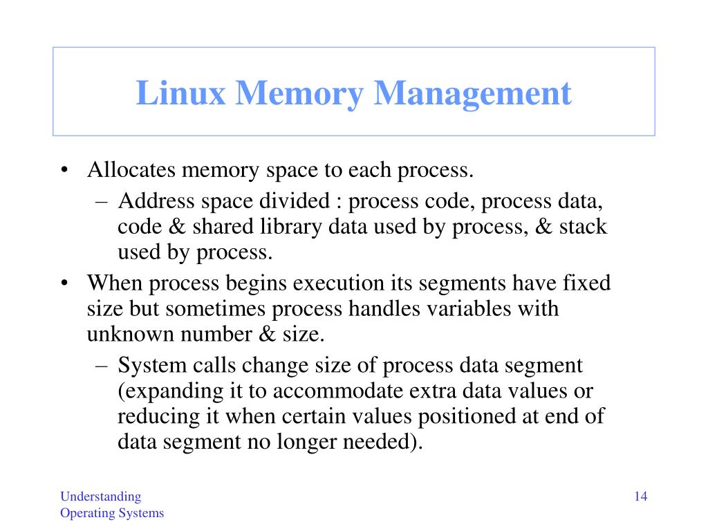 memory management in unix