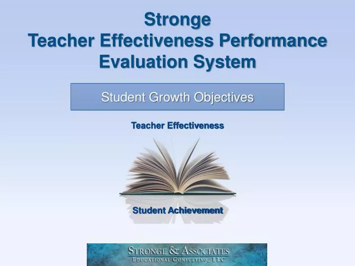 Ppt Stronge Teacher Effectiveness Performance Evaluation System