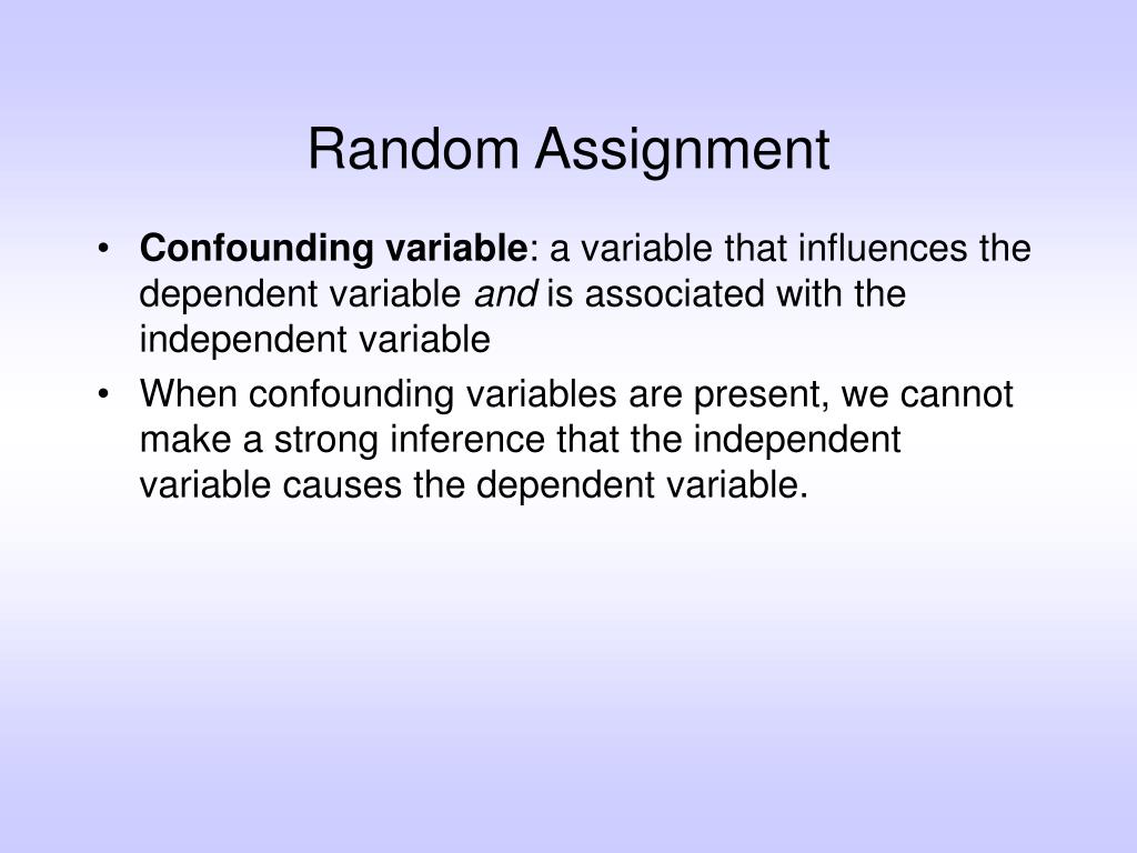 random assignment causality
