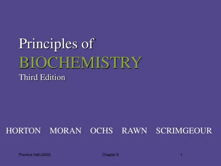 principles of biochemistry third edition n.
