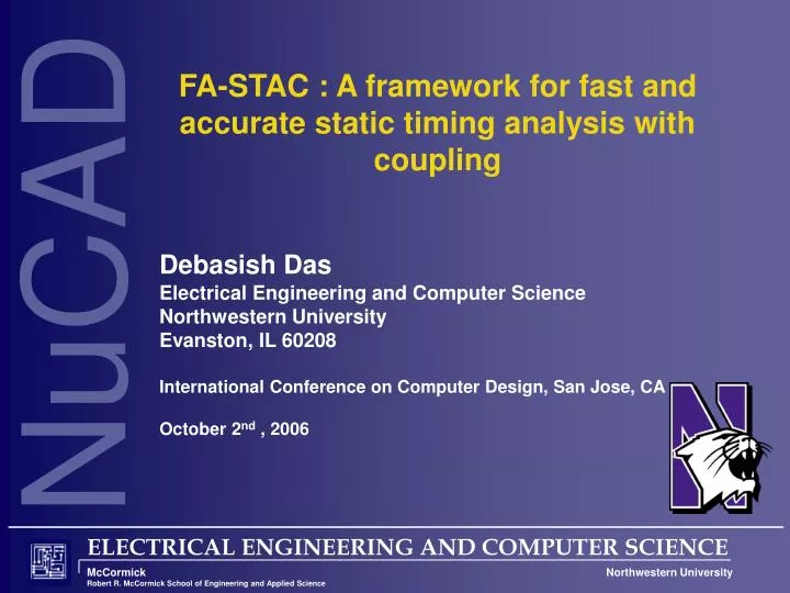 PPT - FA-STAC : A framework for fast and accurate static timing ...
